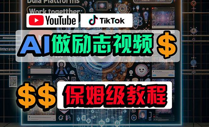 利用AI制作励志视频，在YouTube和TikTok赚钱，小白可做（附工具）-牵机网