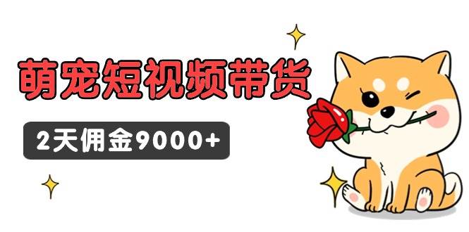 东哲日记·萌宠短视频带货，2天佣金9000+-牵机网