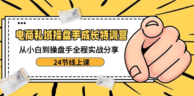 电商私域-操盘手成长特训营：从小白到操盘手全程实战分享-24节线上课-牵机网