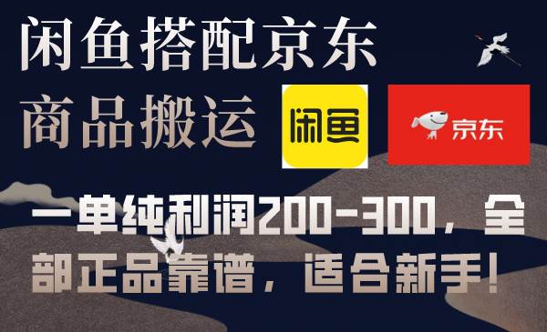 闲鱼搭配京东备份库搬运，一单纯利润200-300，全部正品靠谱，适合新手！-牵机网