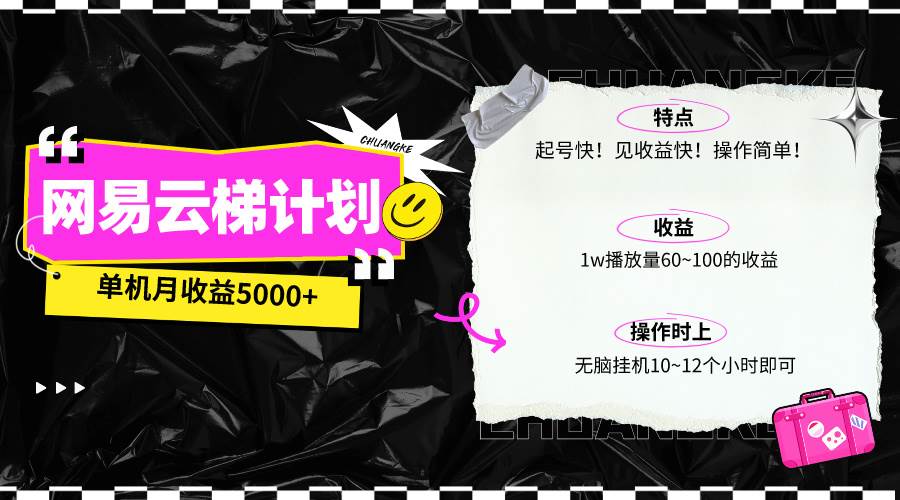 最新网易云梯计划网页版，单机月收益5000+！可放大操作-牵机网