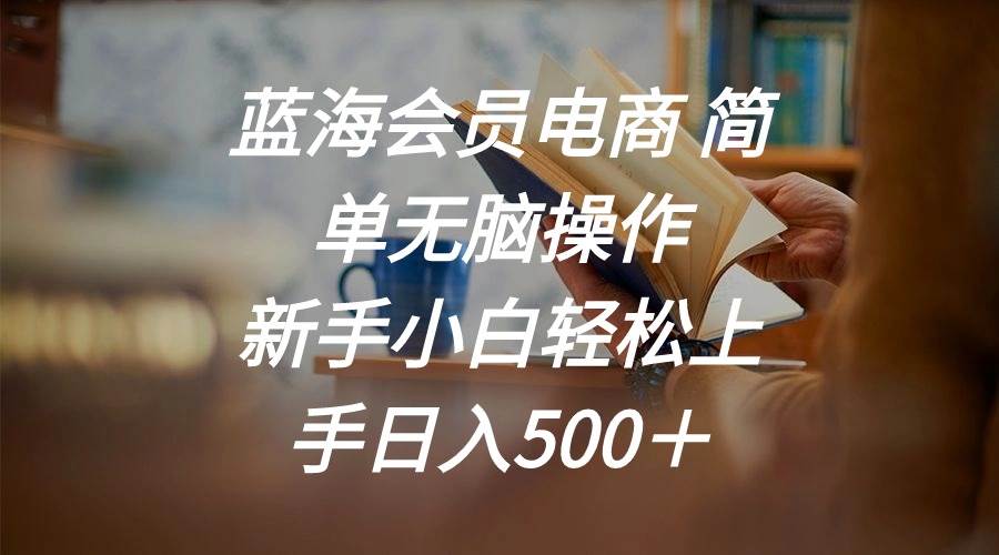 蓝海会员电商 简单无脑操作 新手小白轻松上手日入500＋-牵机网