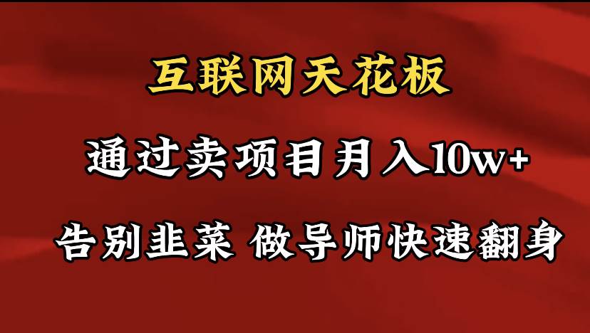导师训练营互联网的天花板，让你告别韭菜，通过卖项目月入10w+，一定要…-牵机网