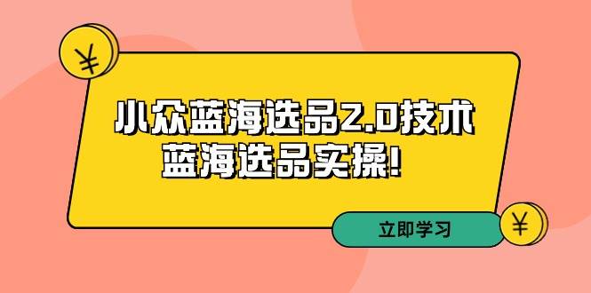 拼多多培训第33期：小众蓝海选品2.0技术-蓝海选品实操！-牵机网