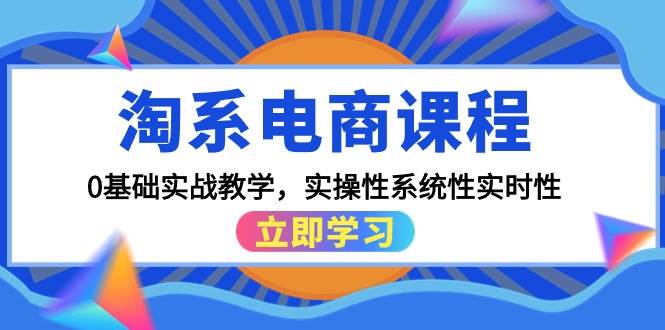 淘系电商课程，0基础实战教学，实操性系统性实时性（15节课）-牵机网