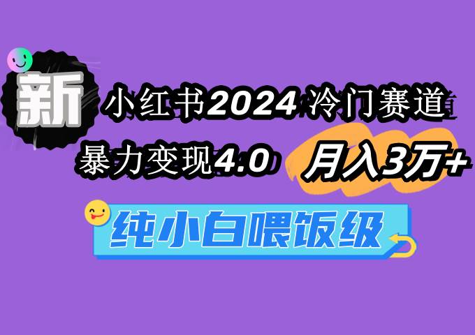 小红书2024冷门赛道 月入3万+ 暴力变现4.0 纯小白喂饭级-牵机网