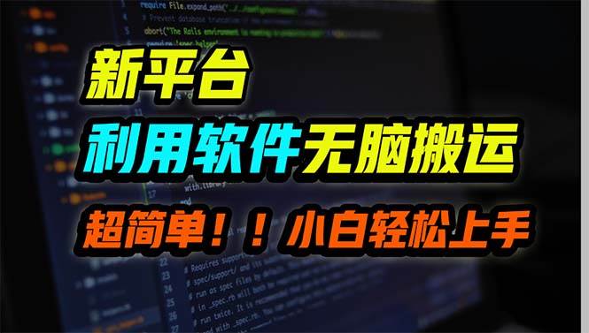 新平台用软件无脑搬运，月赚10000+，小白也能轻松上手-牵机网