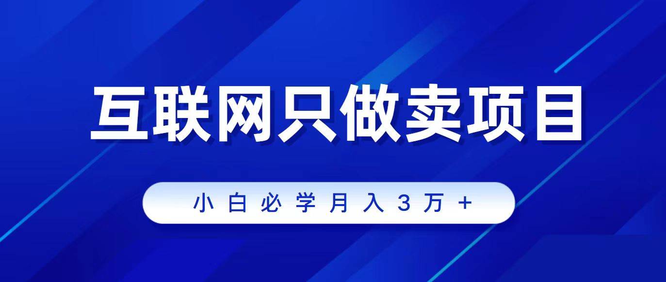 互联网的尽头就是卖项目，被割过韭菜的兄弟们必看！轻松月入三万以上！-牵机网