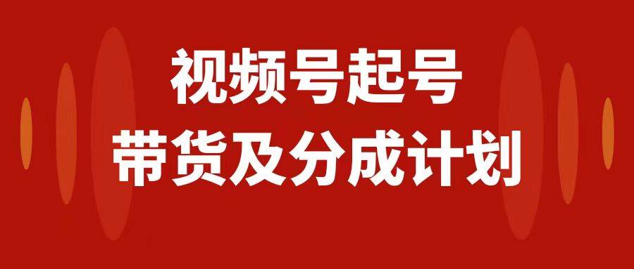 视频号快速起号，分成计划及带货，0-1起盘、运营、变现玩法，日入1000+-牵机网