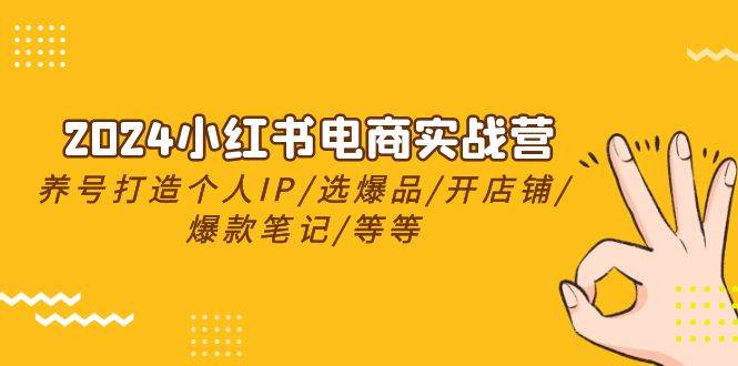 2024小红书电商实战营，养号打造IP/选爆品/开店铺/爆款笔记/等等（24节）-牵机网