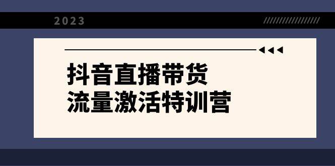 抖音直播带货-流量激活特训营，入行新手小白主播必学（21节课+资料）-牵机网