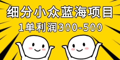 细分小众蓝海项目，一单利润3张，每月收入稳定过1w+-牵机网