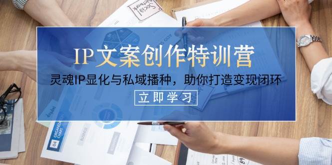 IP文案创作特训营，灵魂IP显化与私域播种，助你打造变现闭环(14节课)-牵机网