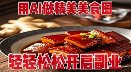 用AI做精美美食图，无需专业设备拍摄，轻轻松松开启副业-牵机网