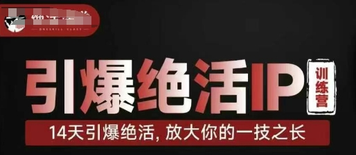 引爆绝活IP训练营，14天引爆绝活，放大你的一技之长-牵机网