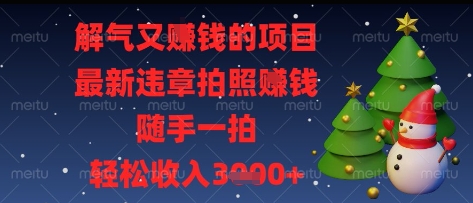 解气又挣钱的项目，最新违章拍照挣钱，随手一拍，轻松收入多张【揭秘】-牵机网