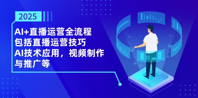 2025AI+直播运营全流程，包括直播运营技巧，AI技术应用，视频制作与推广等-牵机网