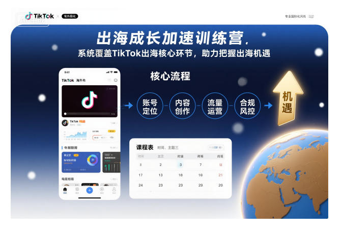 出海成长加速训练营，系统覆盖TikTok出海核心环节，助力把握出海机遇(更新)-牵机网