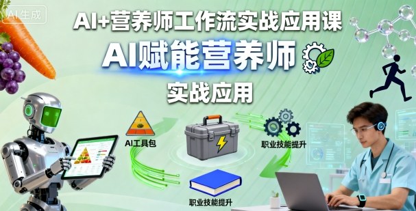AI+营养师工作流实战应用课，AI赋能营养师-牵机网