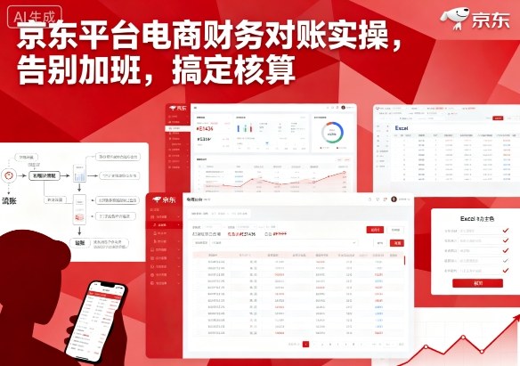 京东平台电商财务对账实操，告别加班，搞定核算-牵机网