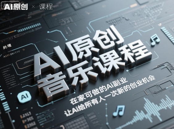 AI原创音乐课程，在家可做的Ai副业，让Ai给所有人一次新的创业机会-牵机网