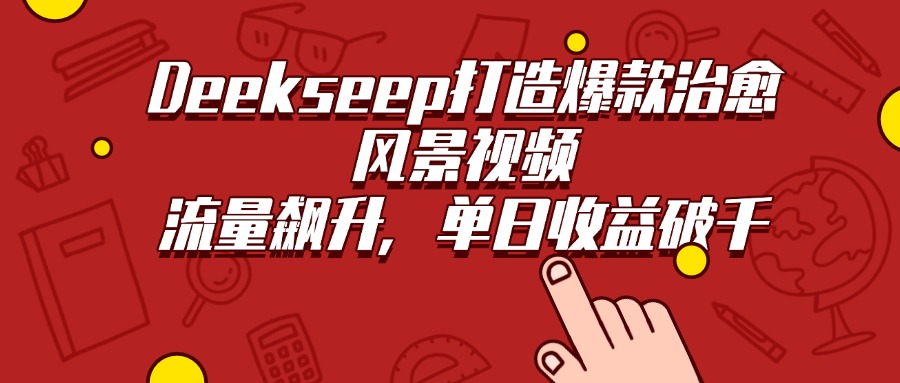 Deekseep打造爆款治愈风景视频，流量飙升，单日收益破千-牵机网