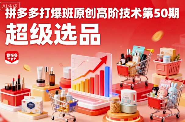 拼多多打爆班原创高阶技术第50期，超级选品-牵机网