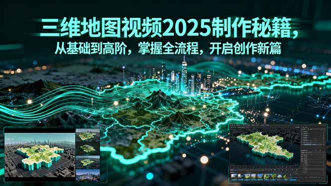 三维地图视频2025制作秘籍，从基础到高阶，掌握全流程，开启创作新篇-牵机网