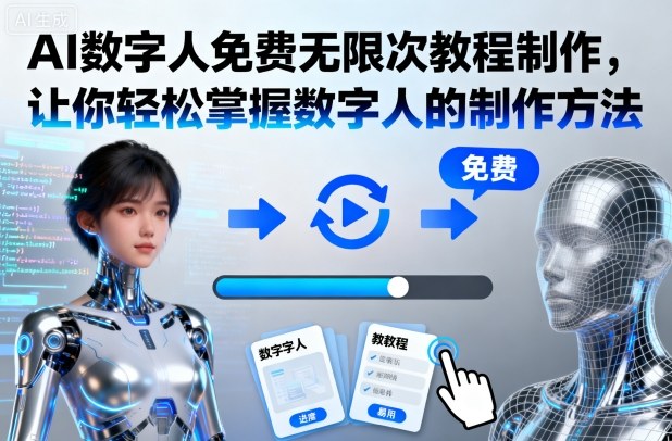 AI数字人免费无限次教程制作，让你轻松掌握数字人的制作方法-牵机网