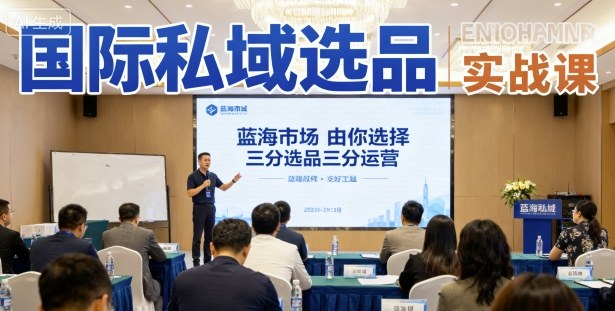 国际私域选品实战课，蓝海市场由你选择，七分选品三分运营-牵机网