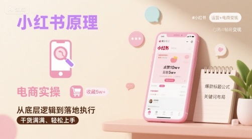 小红书原理以及详细实操流程，小红书电商教程-牵机网