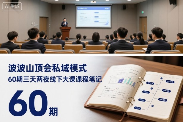 波波山顶会私域模式60期三天两夜线下大课课程笔记(文档)-牵机网
