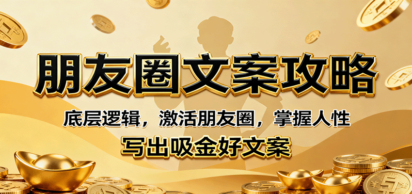 朋友圈文案攻略：底层逻辑，激活朋友圈，掌握人性，写出吸金好文案-牵机网
