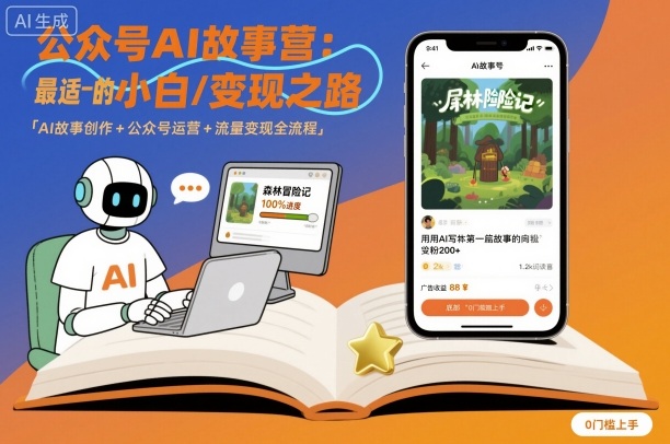 公众号ai故事营，最适合小白的自媒体变现之路-牵机网