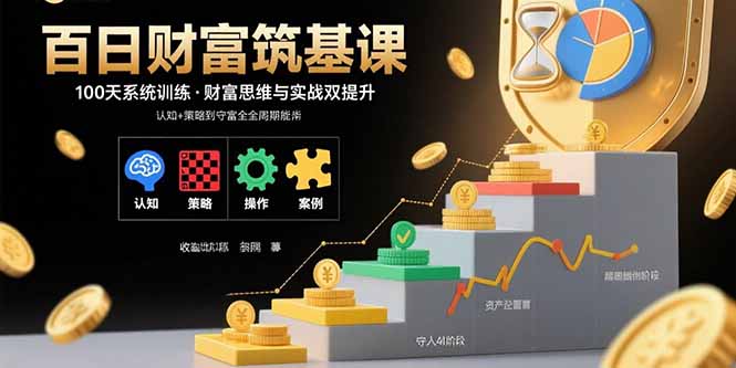 百日财富筑基课：认知+策略+实操+案例拆解 实现从创富到守富全周期能力-牵机网