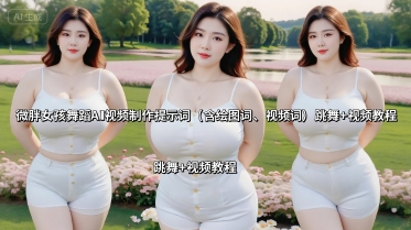 微胖女孩舞蹈AI视频制作提示词(含绘图词、视频词) 跳舞+视频教程-牵机网