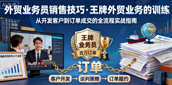 外贸业务员销售技巧，王牌外贸业务的训练-牵机网