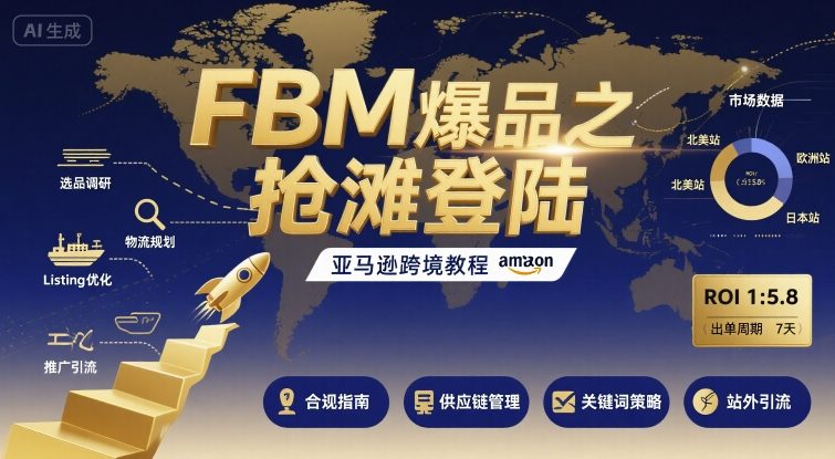 FBM爆品之抢滩登陆-亚马逊跨境教程-牵机网