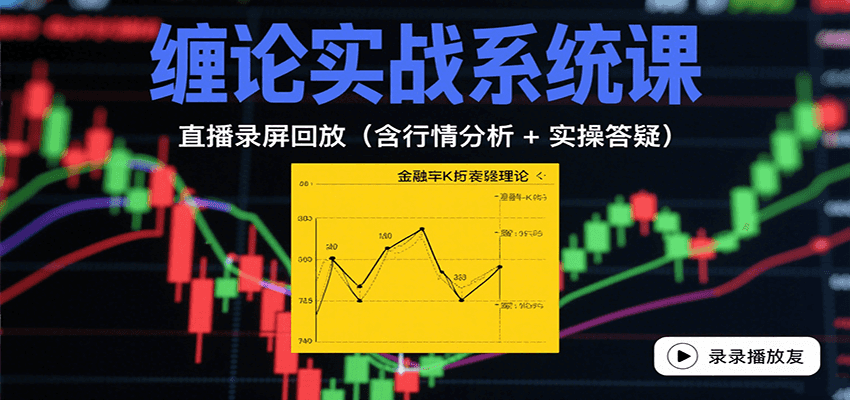 缠论实战系统课：直播录屏回放(含行情分析 + 实操答疑(更新9月)-牵机网