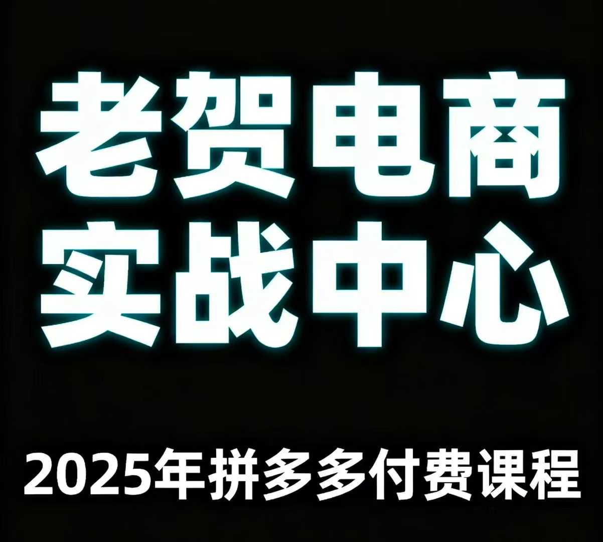 老贺电商2025年拼多多付费课程，用通俗易懂的方法告诉你多多怎么玩-牵机网