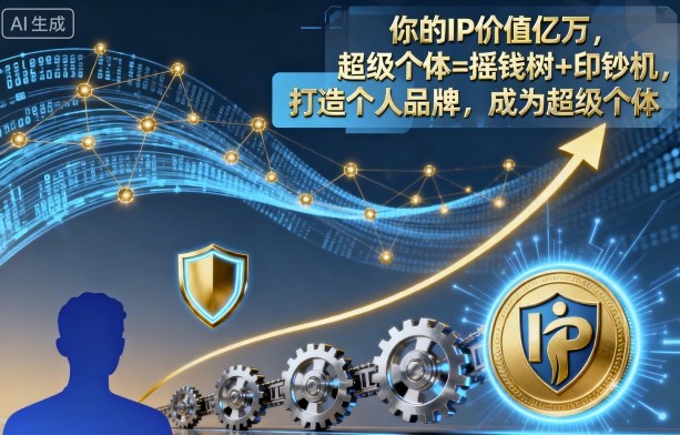 你的IP价值亿万，超级个体=摇钱树+印钞机，打造个人品牌，成为超级个体-牵机网