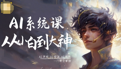 AI系统课程，从小白到大神系统学AI，AI声音-AI绘画-AI视频一门课全掌握-牵机网