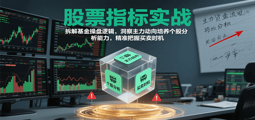 股票指标实战，基金操盘逻辑拆解，洞察主力动向培养个股分析能力把握买卖时机(更新)-牵机网