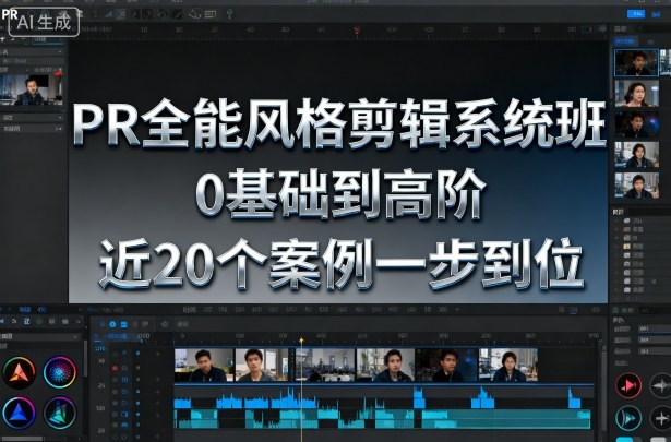 PR全能风格剪辑系统班，0基础到高阶，近20个案例一步到位-牵机网