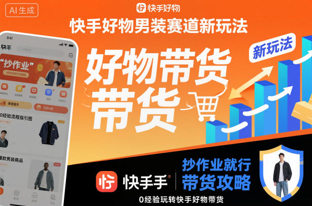 快手好物男装赛道新玩法，抄作业就行，0经验玩转快手好物带货-牵机网