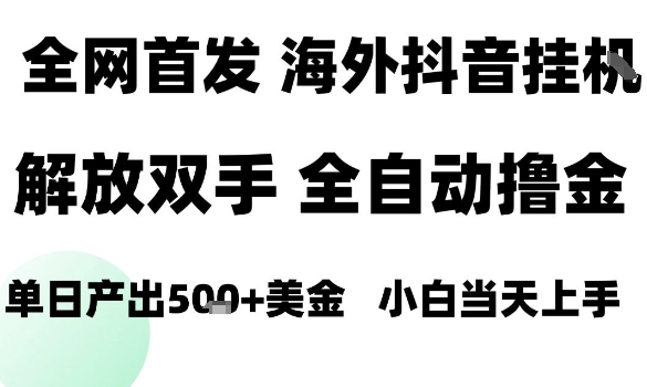 海外抖音无人直播，单日产出1.5k+，长期稳定，新手可玩，无脑操作【揭秘】-牵机网