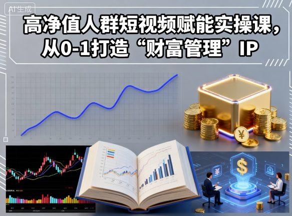 高净值人群短视频赋能实操课，从0-1打造“财富管理”IP-牵机网