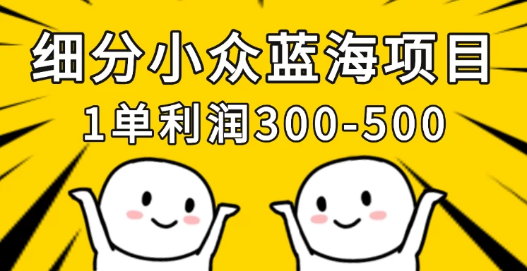 细分小众蓝海项目，一单利润300-500，每月收入稳定4w+-牵机网