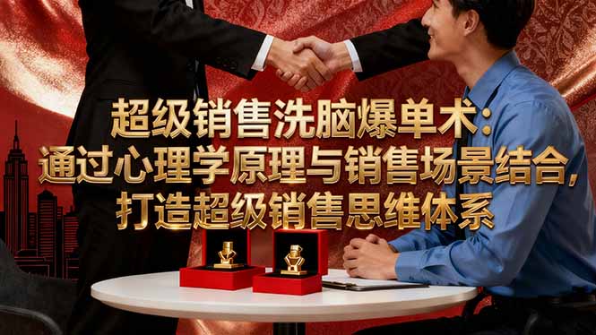 超级销售洗脑爆单术:通过心理学原理与销售场景结合,打造超级销售思维体系-牵机网