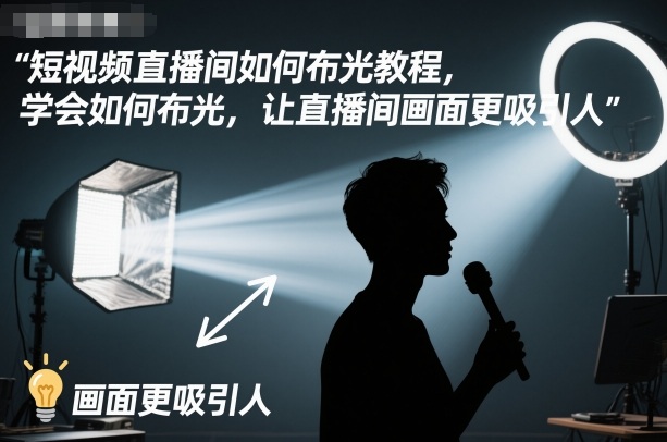 短视频直播间如何布光教程,学会如何布光,让直播间画面更吸引人-牵机网